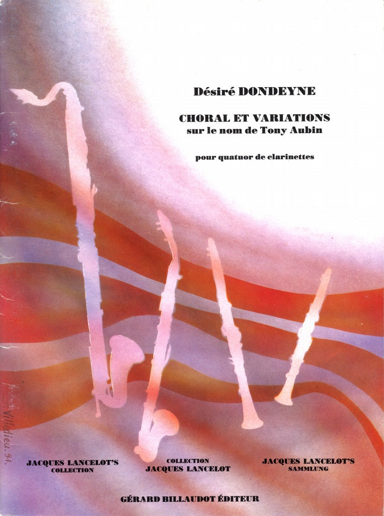 Dondeyne, Choral & Variations (Quartet) (Billaudot)