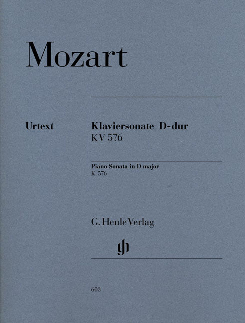 Mozart, Sonata KV 576 in D (Henle)
