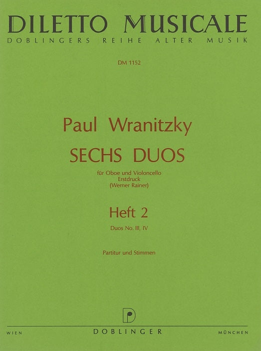 Wranitzky, Duos 3, 4 (Ob,Vc) (Doblinger)