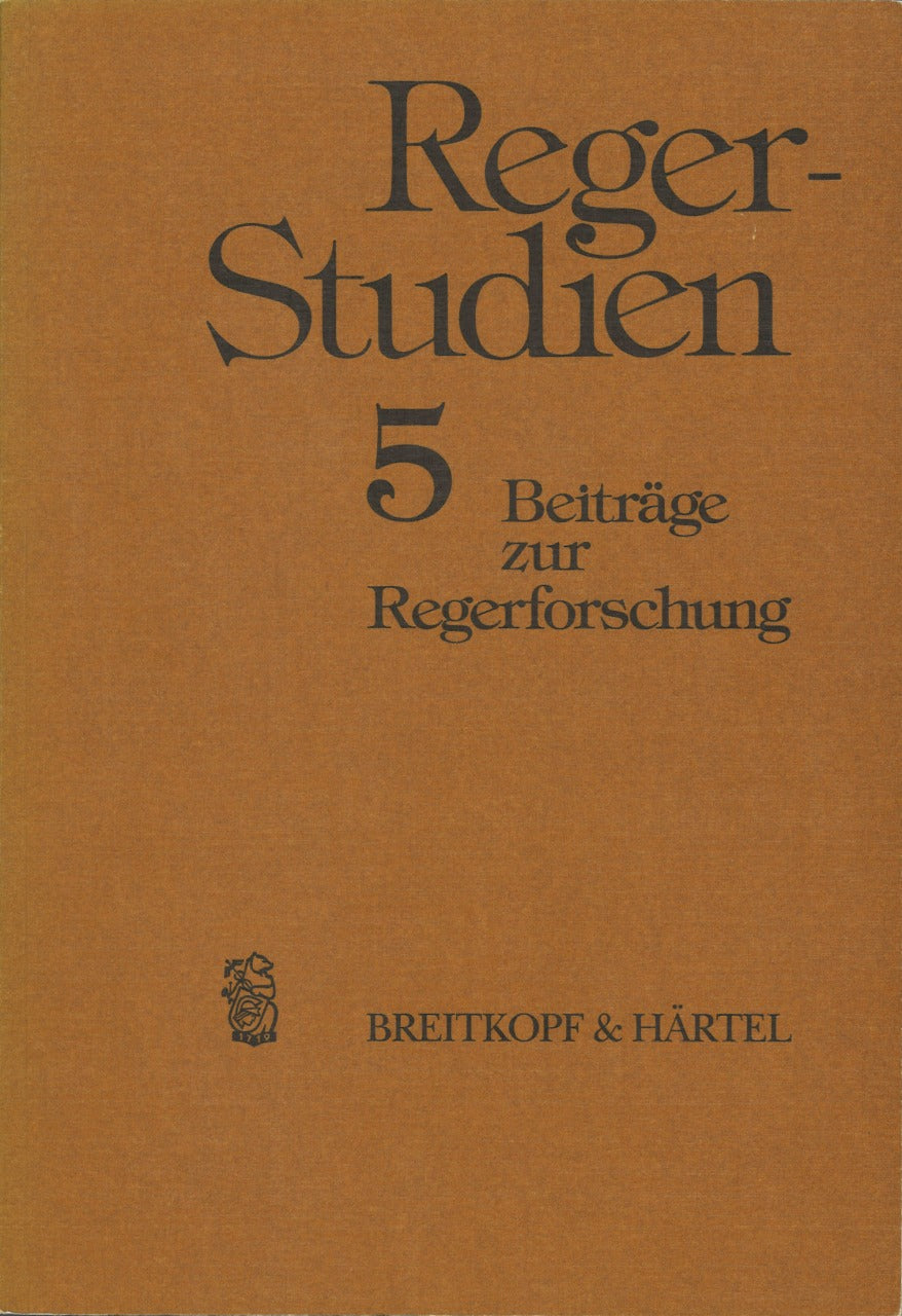 Reger-Studien 5 (Breitkopf/Carus)