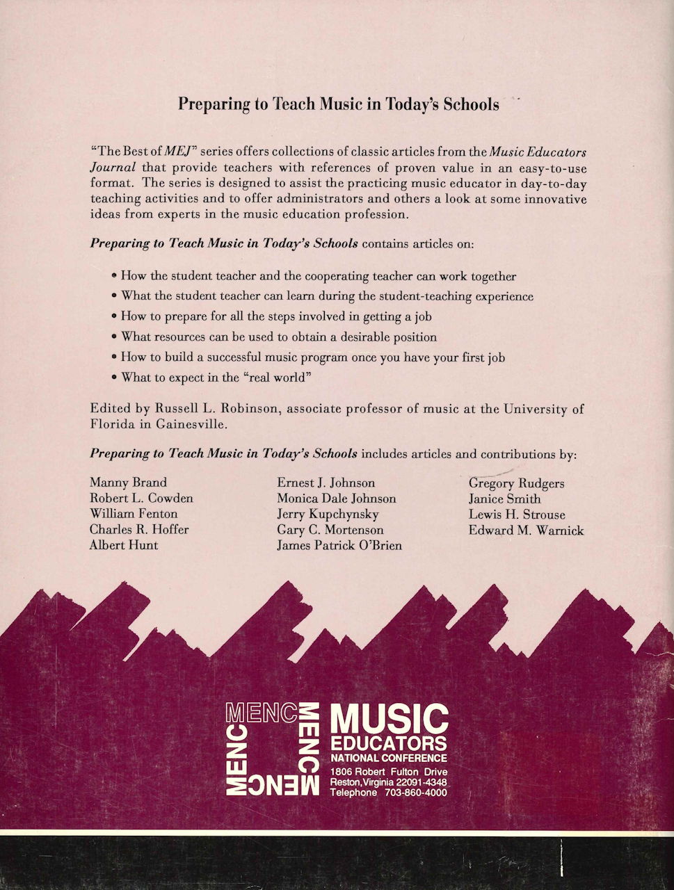 Preraring to Teach Music in Today's Scho (MENC)