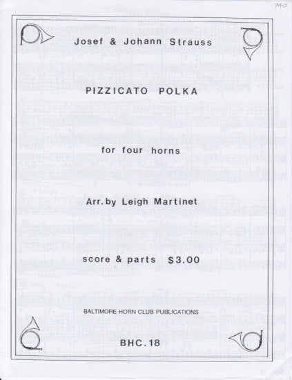 Strauss,J., Pizzcato Polka (4Hn) (Baltimore Horn Club)