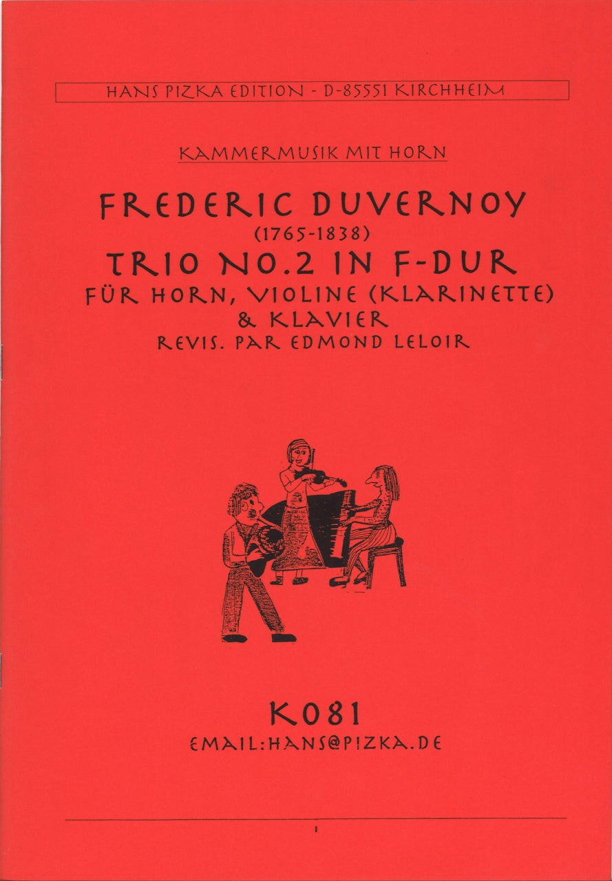 Duvernoy, Trio No. 2 in F (Vn/Cl,Hn,Pf) (Pizka)
