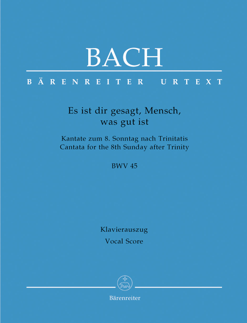 Bach, Kantate Nr. 45 (Klavierauszug) (Barenreiter)