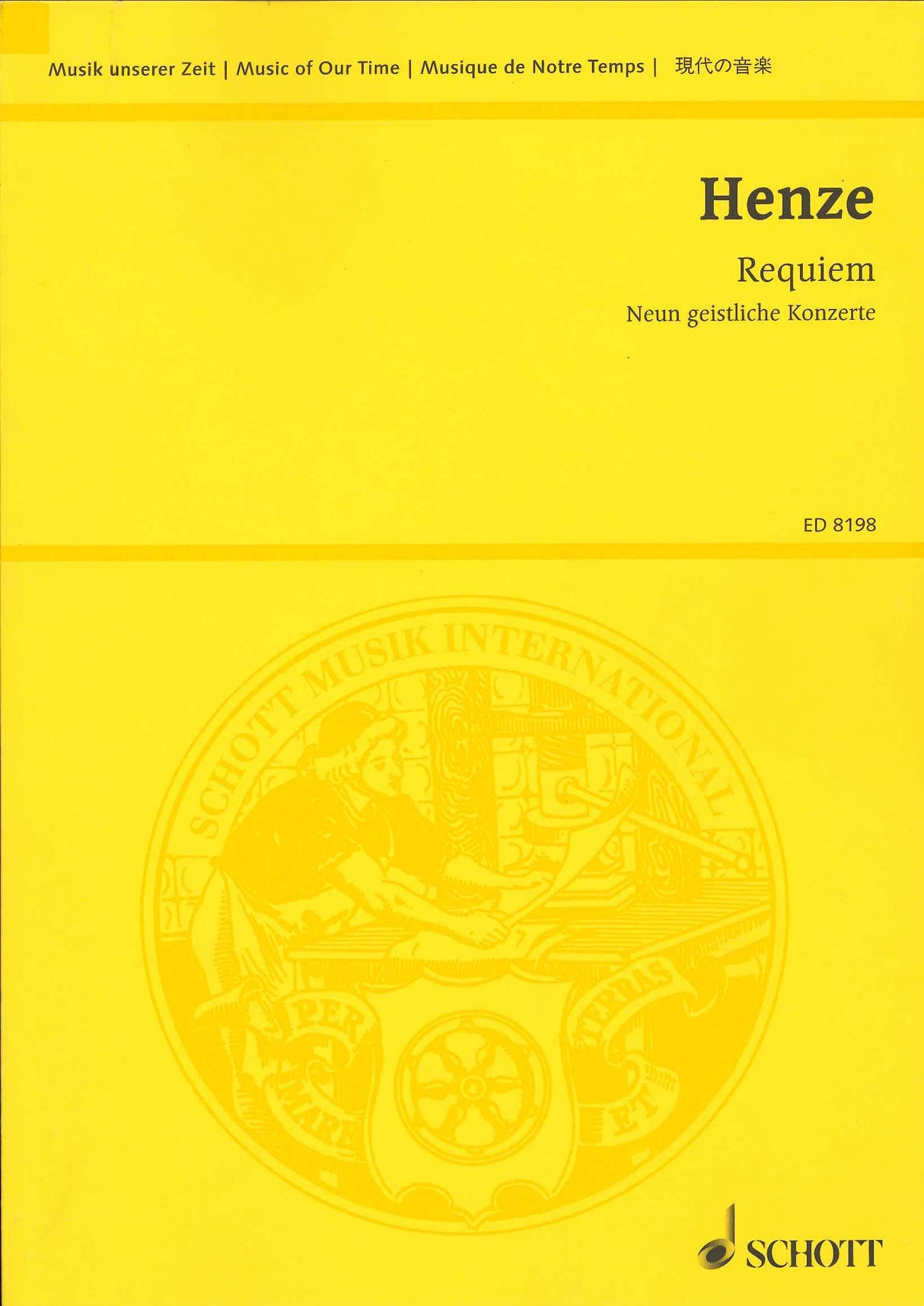 Henze, Requiem: 9 geistliche Konzerte (Schott)