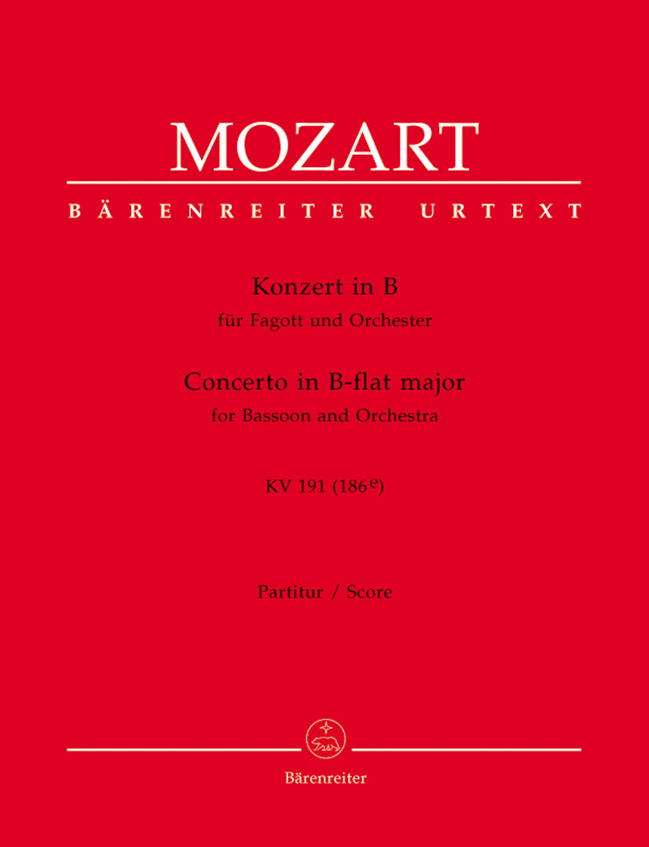 Mozart, Concerto KV 191 in Bb Full Score (Barenreiter)