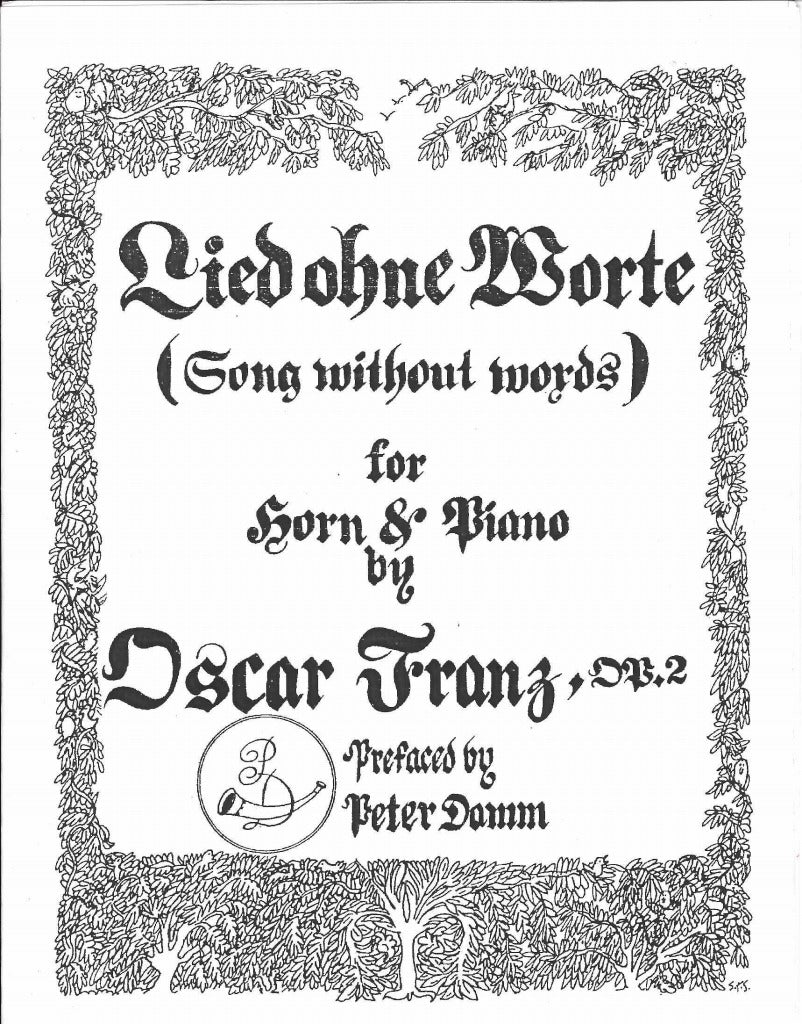 Franz, Lied ohne Worte op. 2 (McCoy's Horn Library)