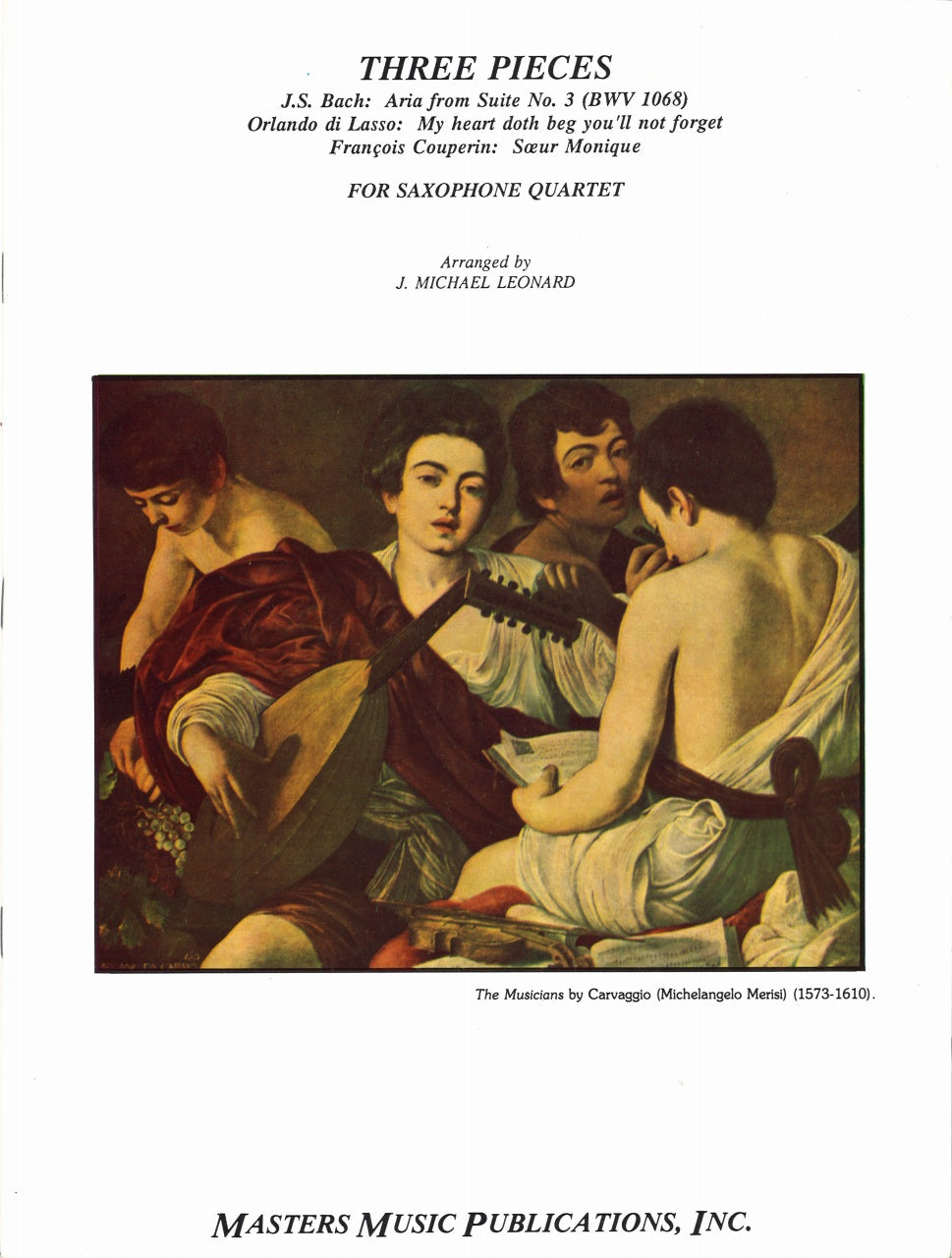 3 Pieces: Bach, Aria, etc (SATBr) (Masters Music)