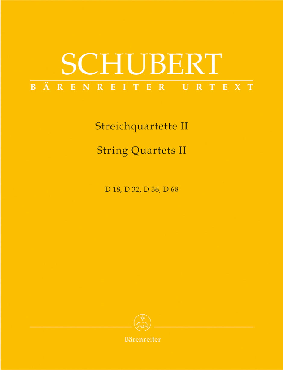 Schubert, String Quartets 2: No. 1-3, 5 (Barenreiter)