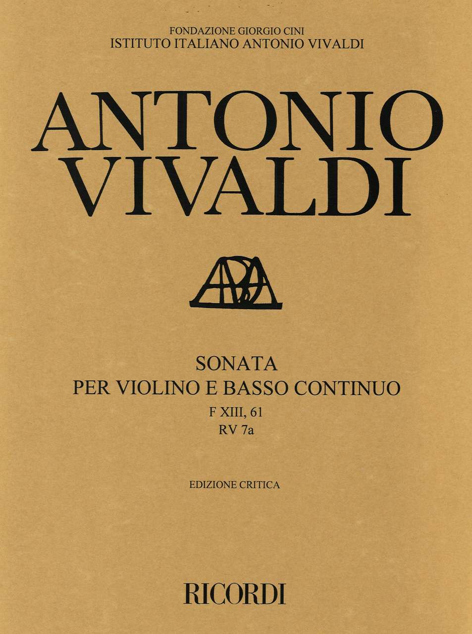 Vivaldi, Sonata in c min. F.13/61, RV 7a (Ricordi)
