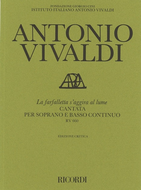 Vivaldi, Cantata RV 660 (Sop/Bc) (Ricordi)