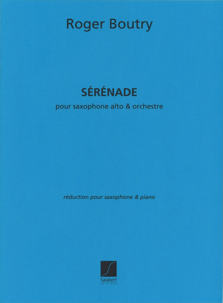 Boutry, Serenade pour saxophone alto (Salabert)