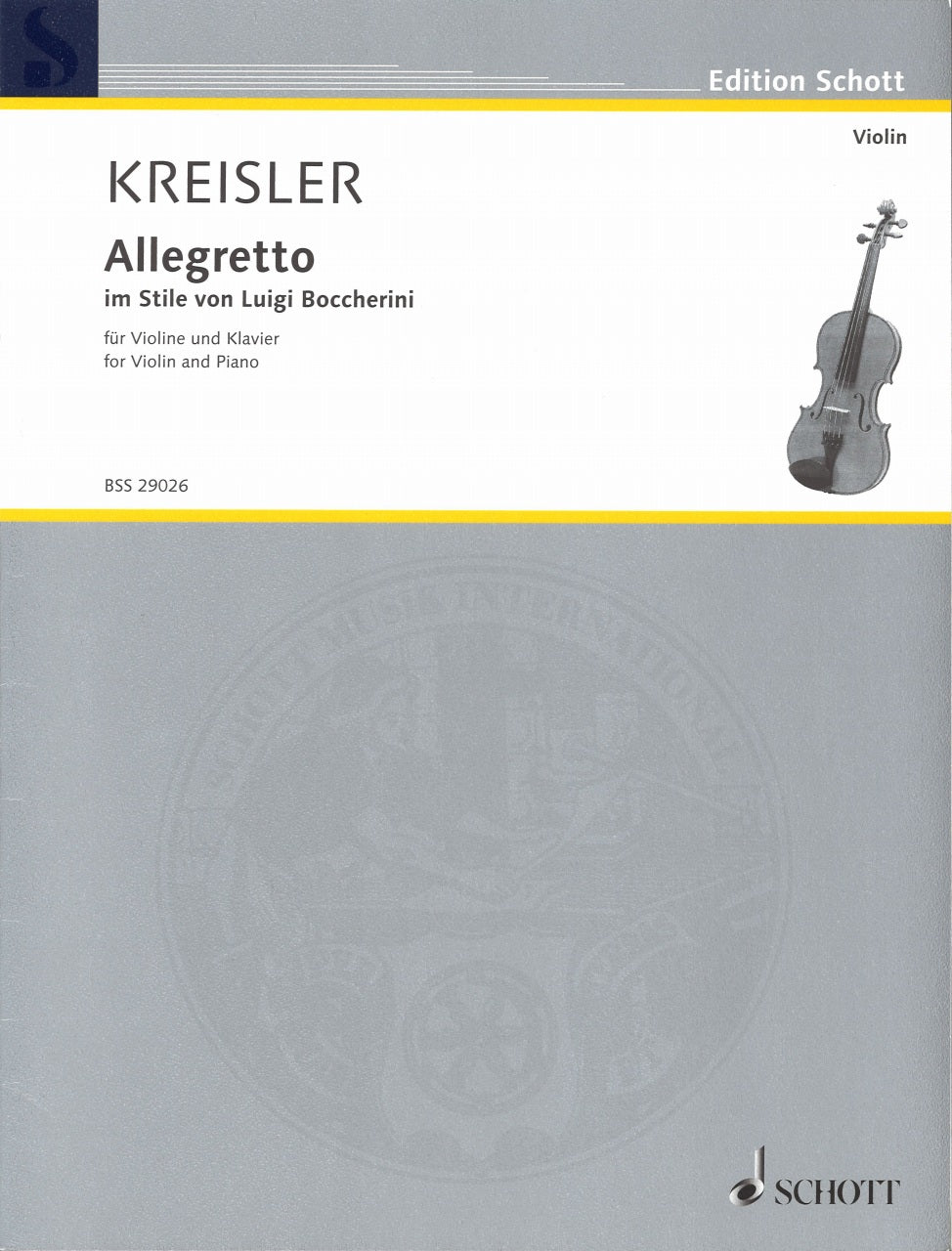 Kreisler, Allegretto im Stile von Bocche (Schott)