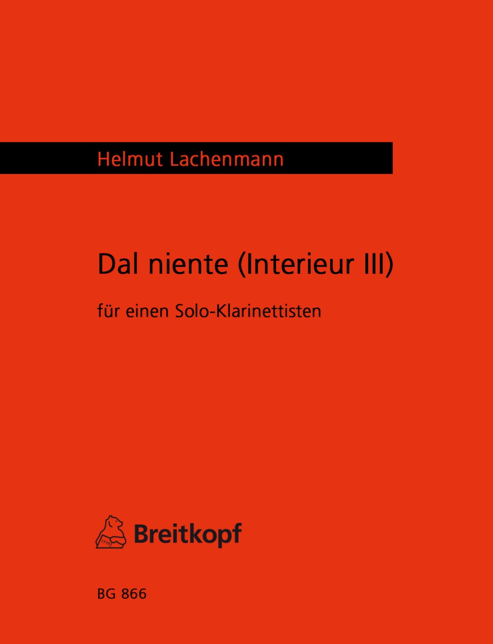Lachenmann, Dal niente (1970) (BbCl Solo (Breitkopf)