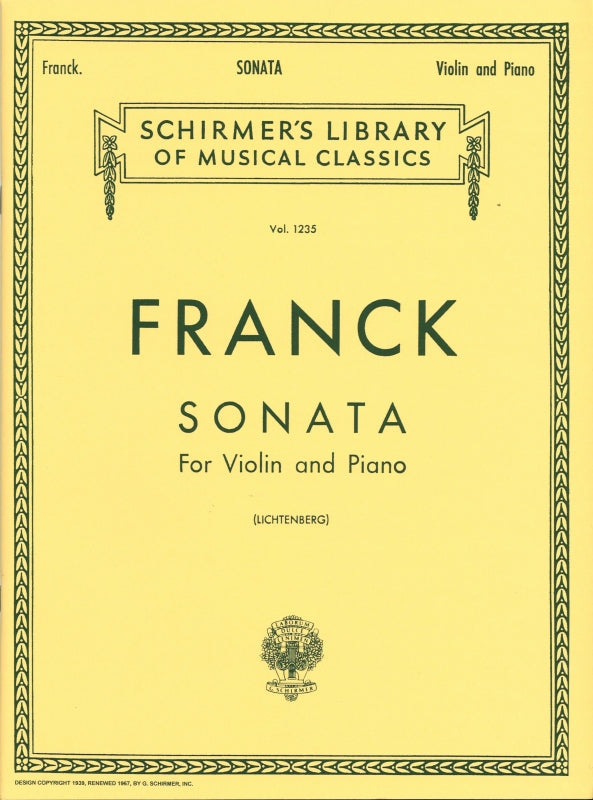 Franck, Sonata in A (Lichtenberg) (G.Schirmer)