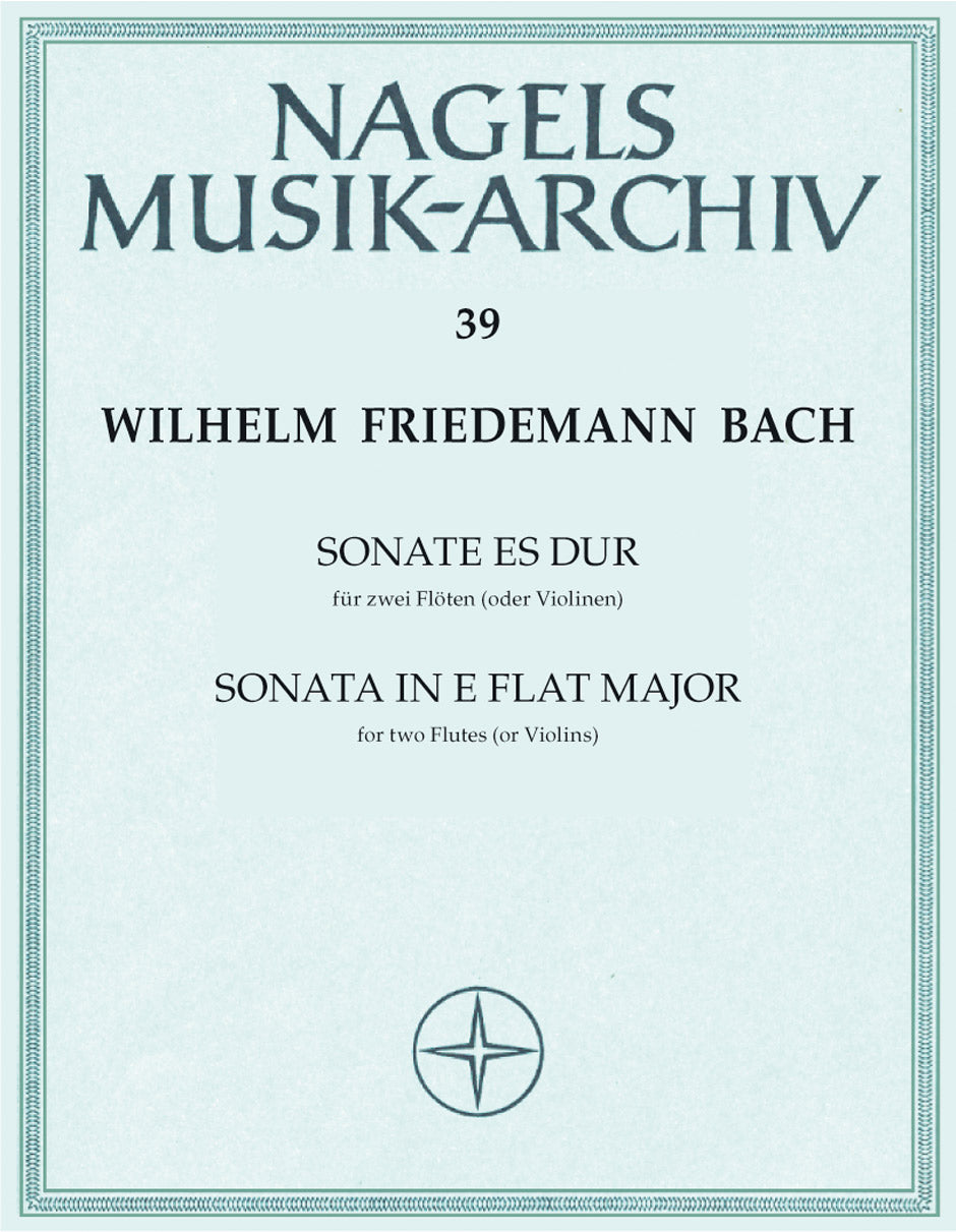 Bach,W.F., Sonate Es-dur (2Fl) (Barenreiter)