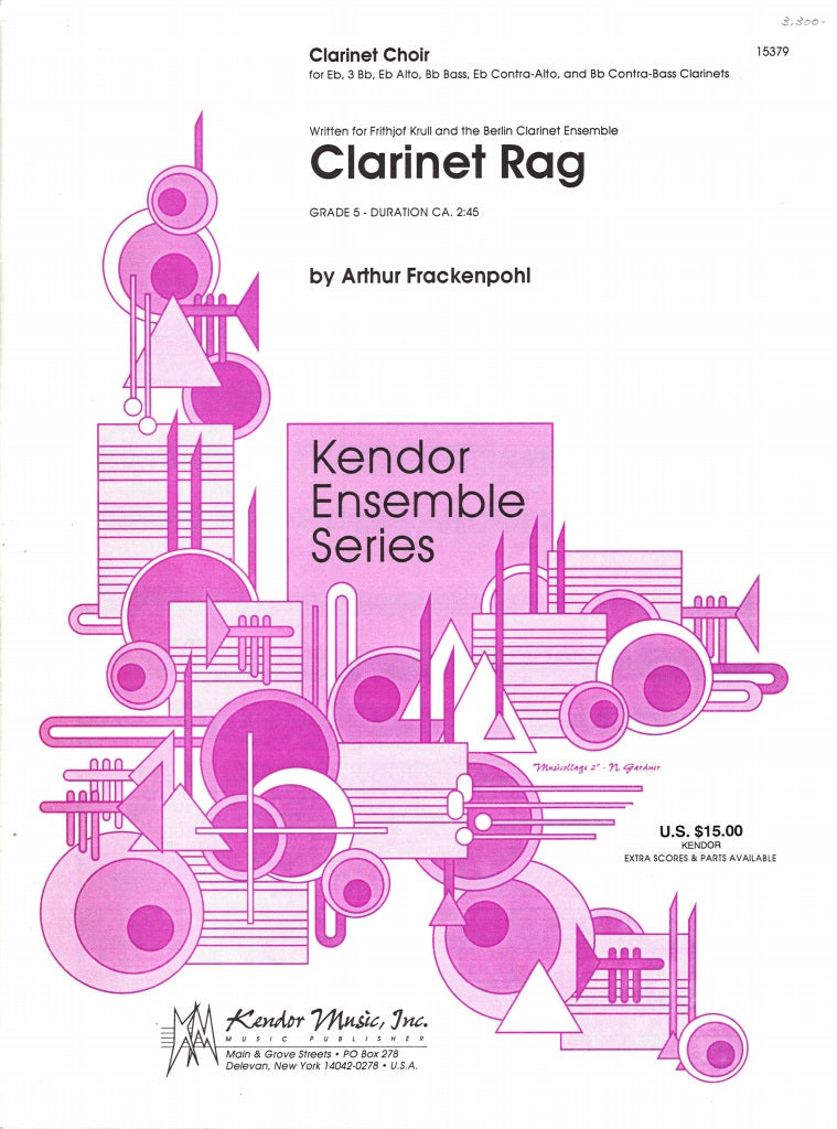 Frackenpohl, Clarinet Rag (Choir) (Kendor)