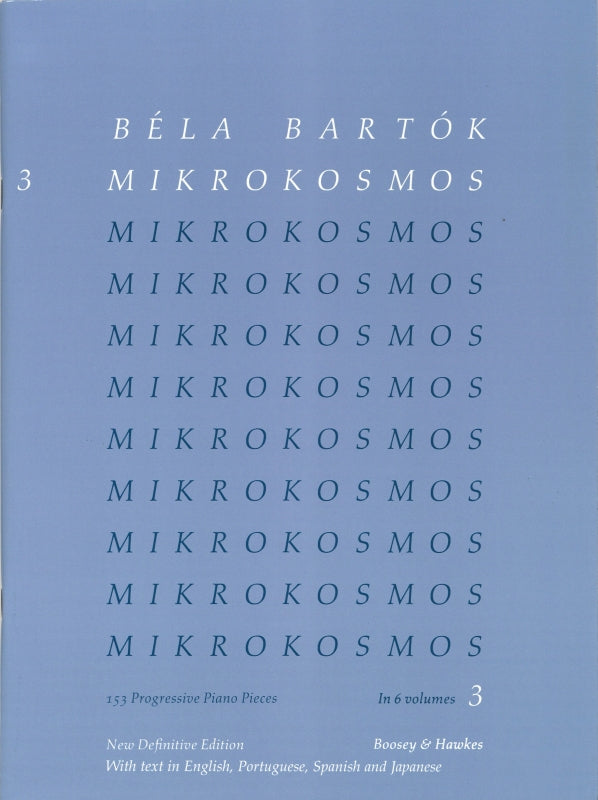 Bartok, Mikrokosmos 3: Japanese Edition (Boosey)