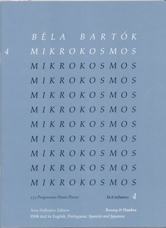 Bartok, Mikrokosmos 4: Japanese Edition (Boosey)