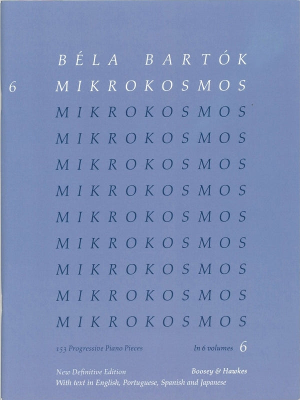 Bartok, Mikrokosmos 6: Japanese Edition (Boosey)