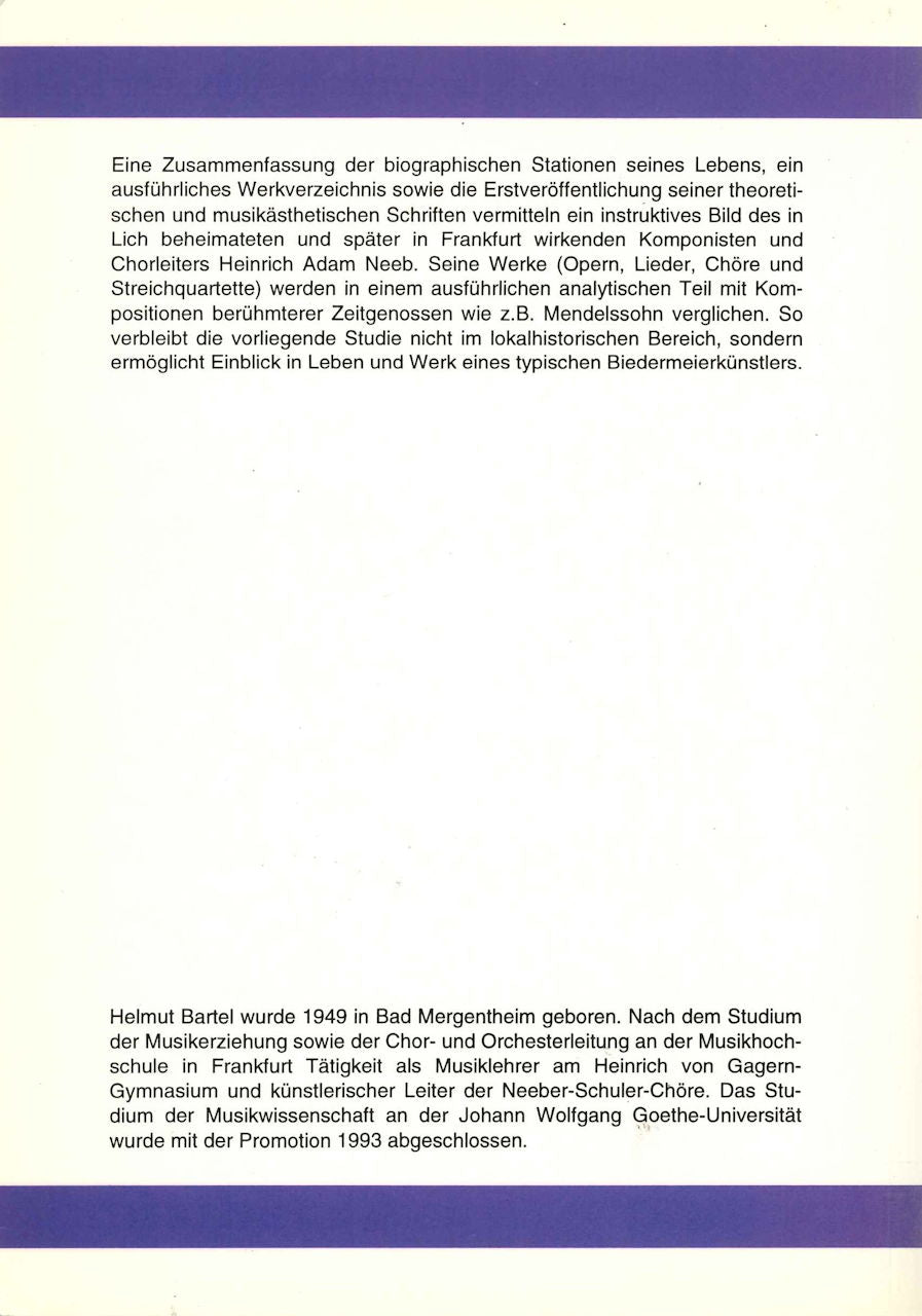 Bartel, Heinrich Adam Neeb (Peter Lang)