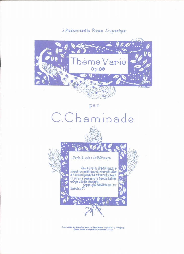 Chaminade, Theme varie op. 89 (Enoch)