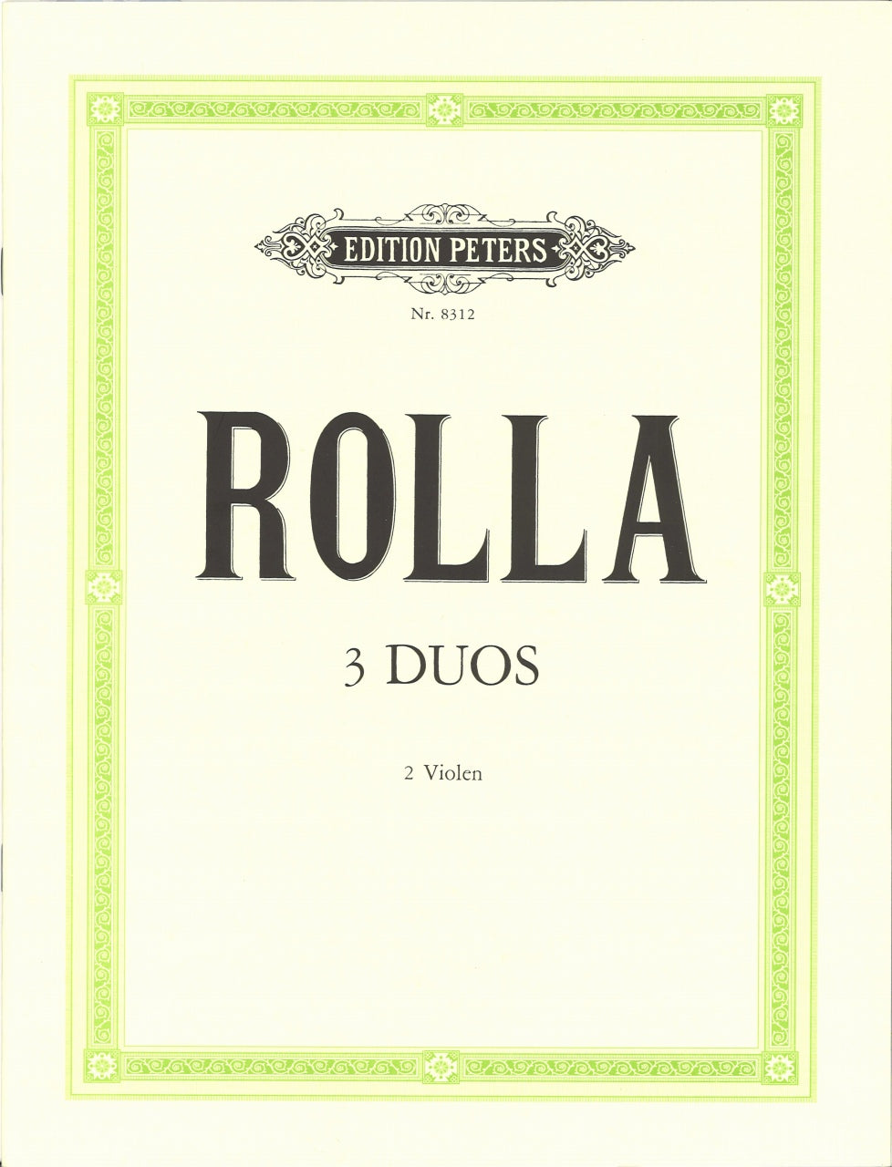 Rolla, 3 Duos (2Va) (Peters)