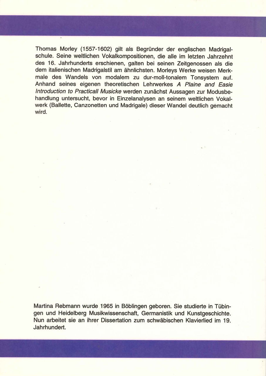 Zur Modusbehandlung in Morleys Vokalwerk (Peter Lang)