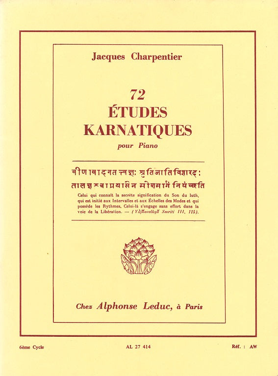 Charpentier, 72 Etudes kanatiques, 6 (Leduc)