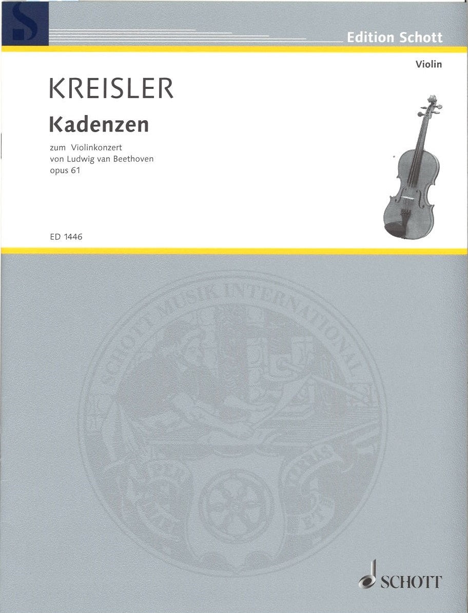 Beethoven/Kreisler, Concerto, Cadenzas (Schott)