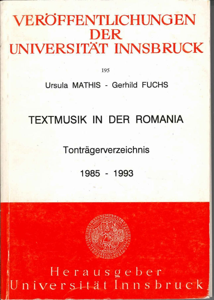 Mathis, Textmusik in der Romania (Universitat Innsbruck)