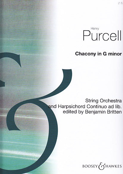 Purcell, Chacony in g, Z 730 (Set) (Boosey)