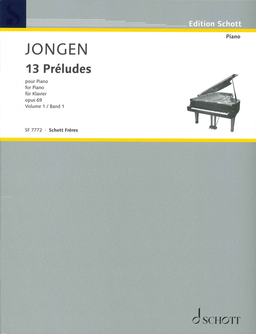 Jongen, 13 Preludes op. 69, Vol. 1 (Schott Freres)