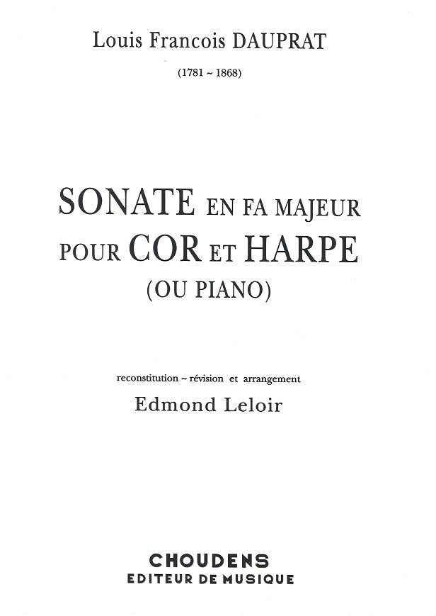 Dauprat, Sonate (Hn,Hrp/Pf) (Leloir) (Choudens)