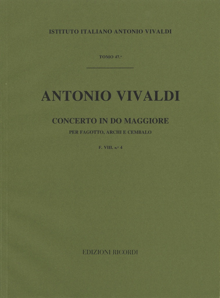 Vivaldi, Concerto in C, F 8/4, RV 474 (Ricordi)