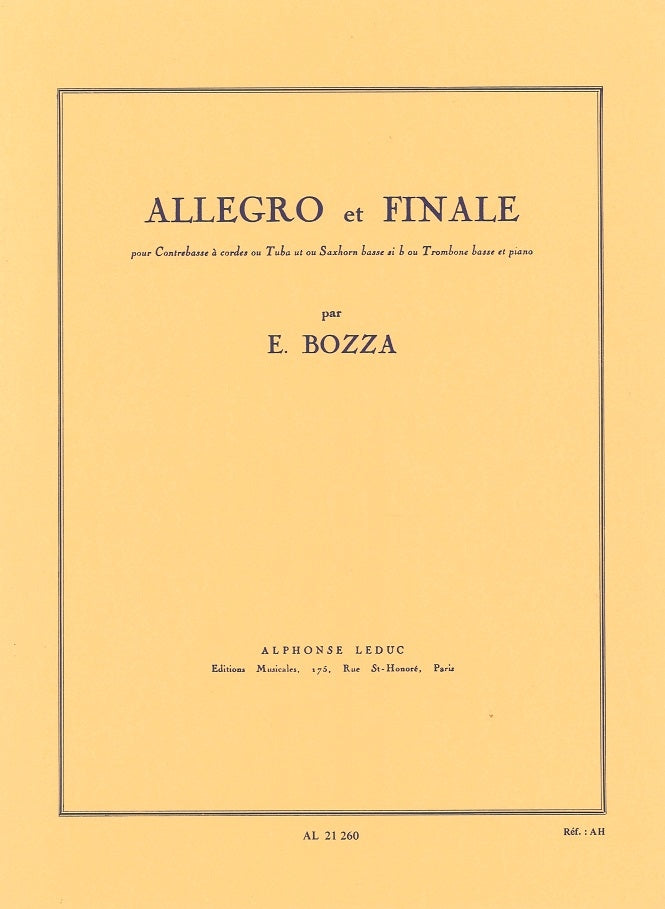 Bozza, Allegro et Finale (Leduc)