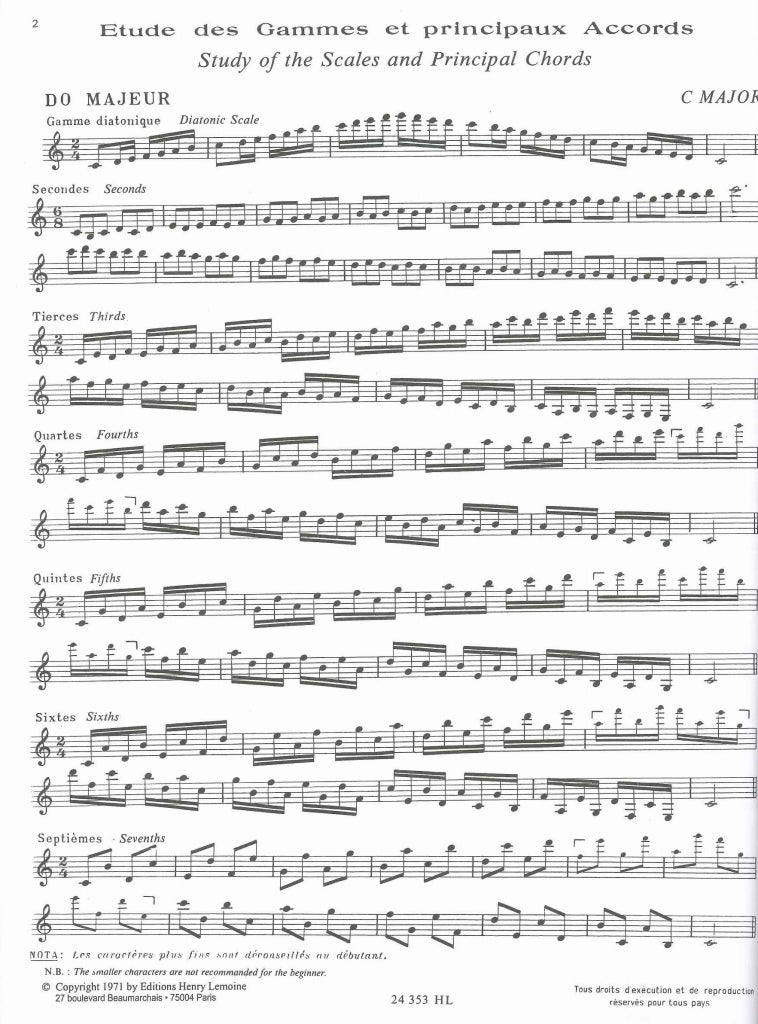Didier, Gammes du clarinettiste 1 (Lemoine)