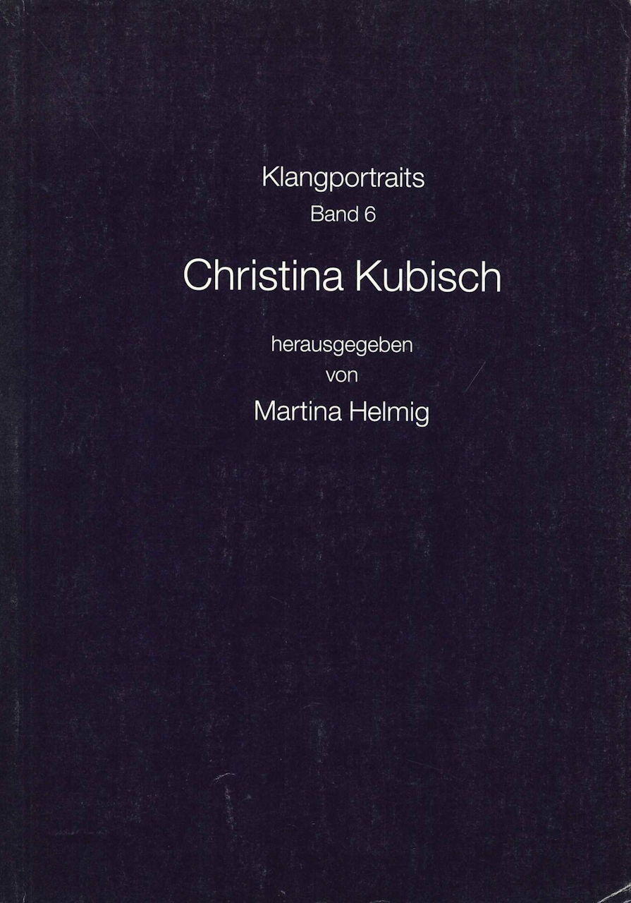Christina Kubisch (Klangportraits 6) (Furore/Musikfrauen e.V.)