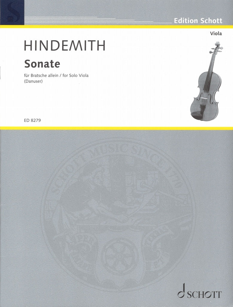 Hindemith, Sonata (1937) (Va Solo) (Schott)