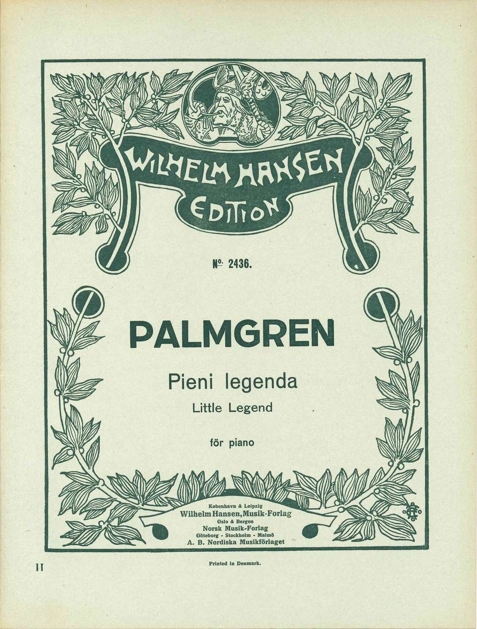 Palmgren, Pieni Legenda (=Little Legend) (W.Hansen)