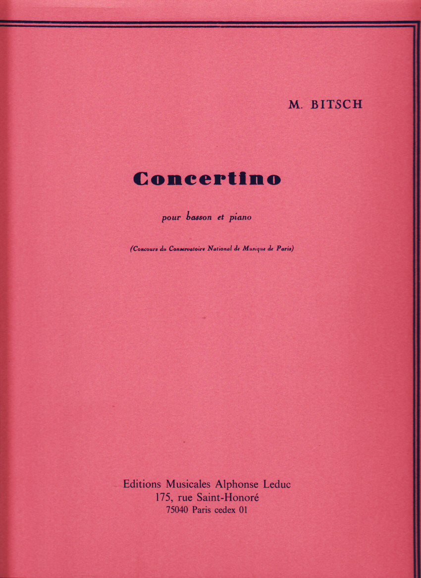 Bitsch, Concertino (Leduc)