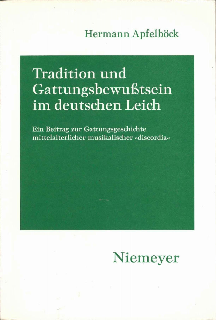 Tradition und Gattungsbewusstsein (Niemeyer)