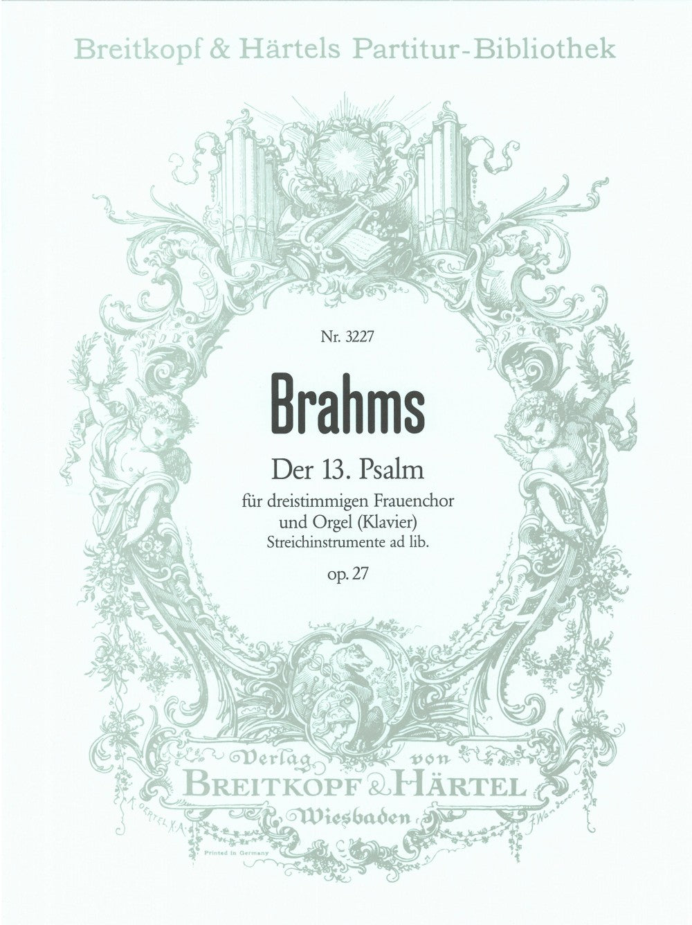 Brahms, Psalm Nr. 13, op. 27 Partitur (Breitkopf)