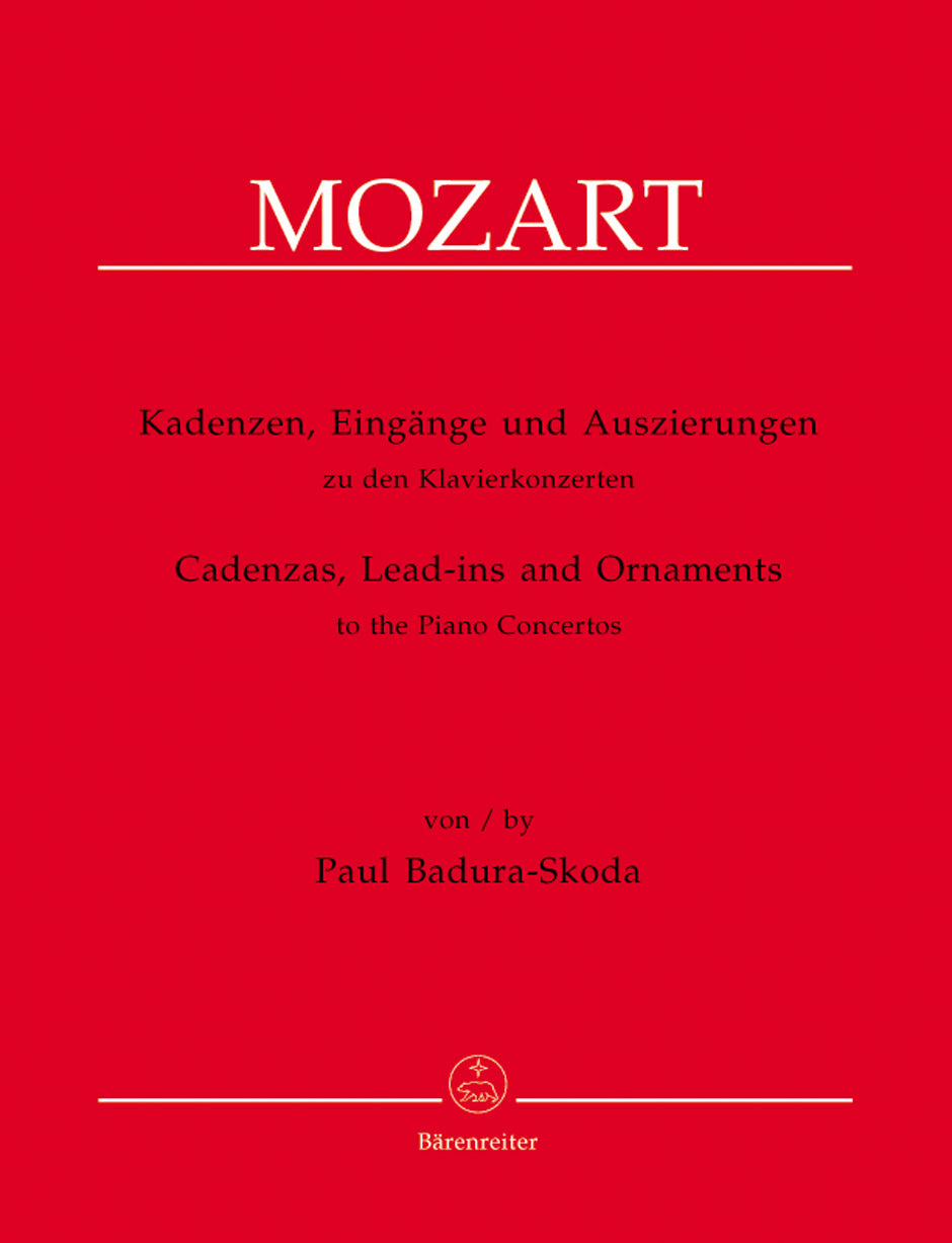 Mozart/Badura-Skoda, Kadenzen, Eingange (Barenreiter)