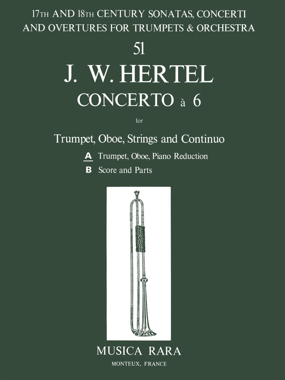 Hertel, Concerto a 6 in Eb (Ob/Trp/Pf) (Musica Rara)