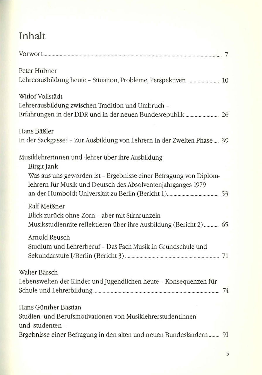 Zur Professionalisierung von Musiklehrer (Schott)