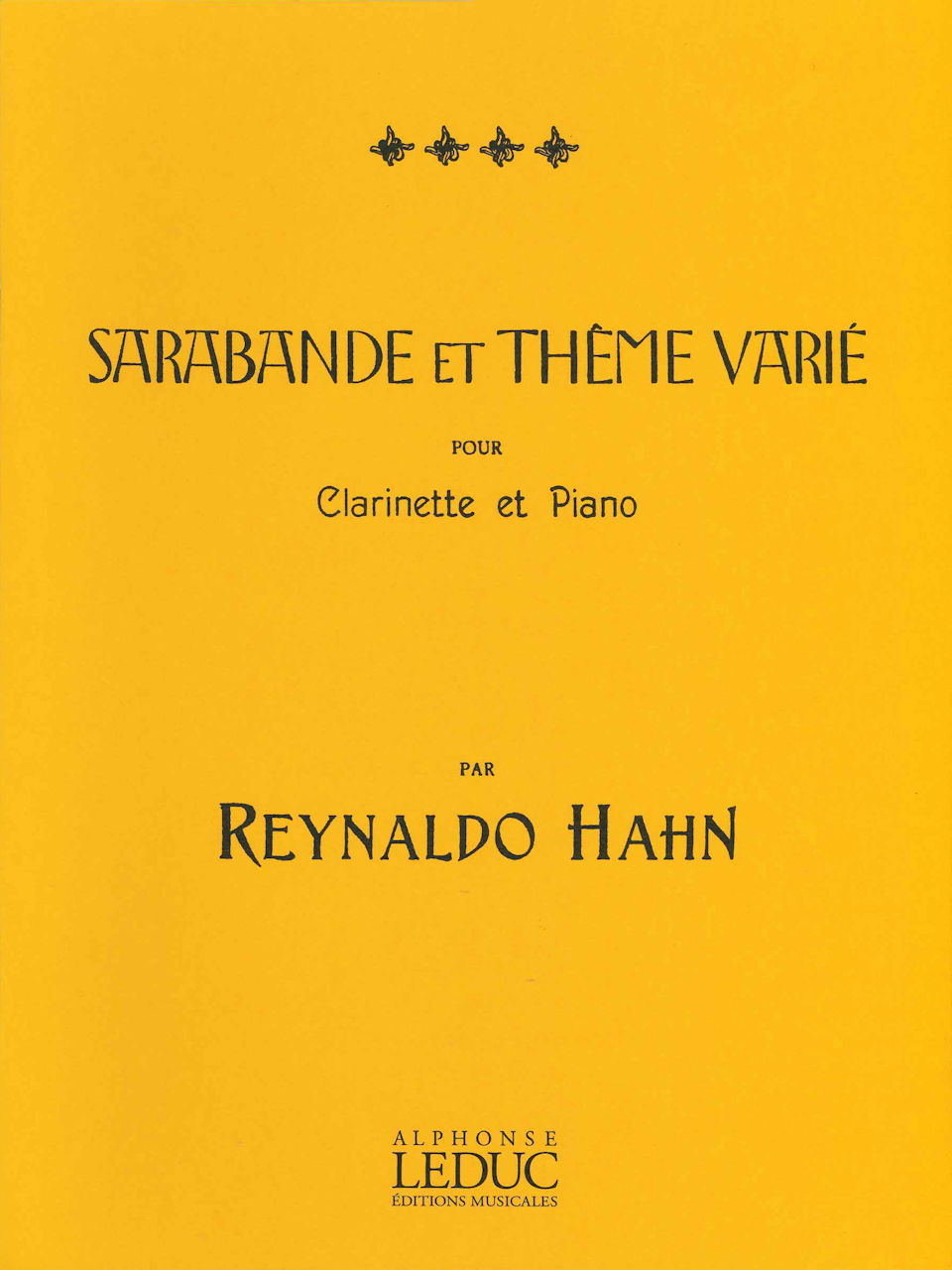 Hahn, Sarabande et Theme varie (Heugel)