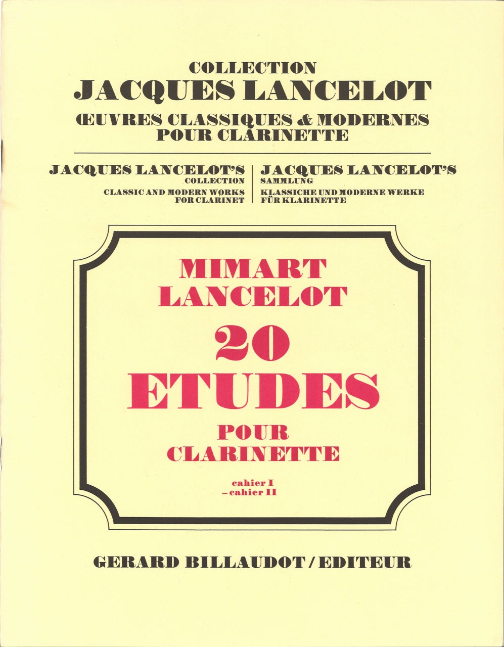 Mimart, 20 Etudes, 2: 11-20 (Lancelot) (Billaudot)