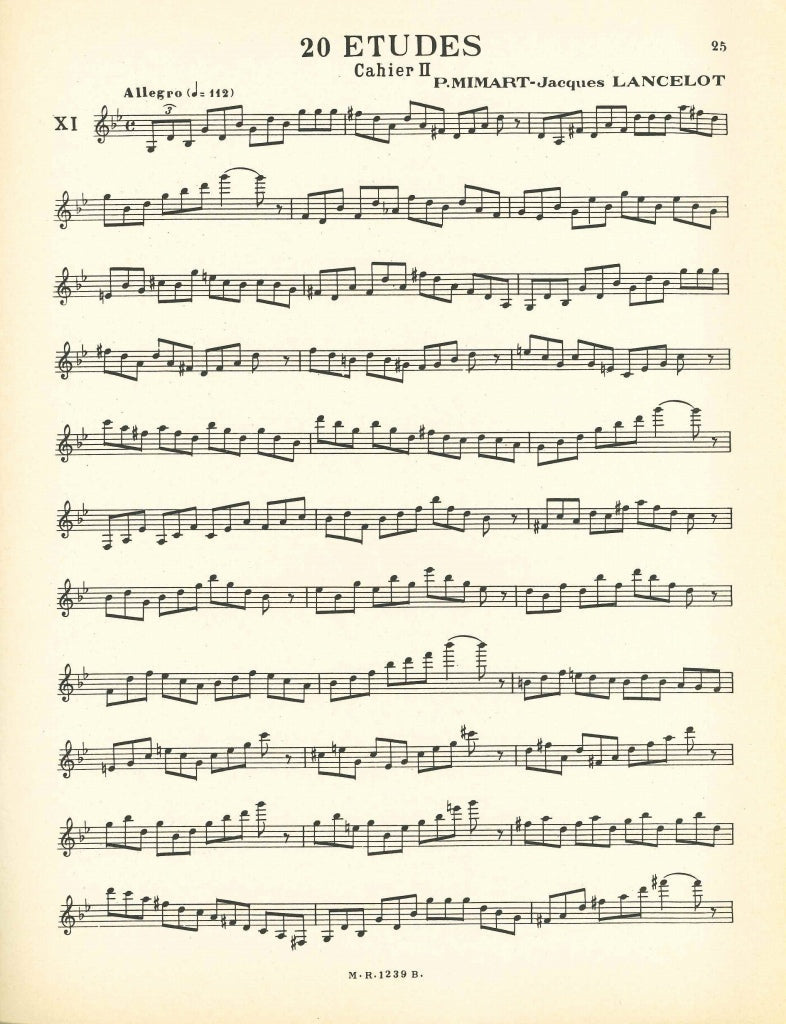Mimart, 20 Etudes, 2: 11-20 (Lancelot) (Billaudot)