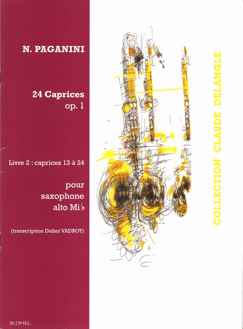 Paganini, Caprices 13-24 (ASax Solo) (Lemoine)
